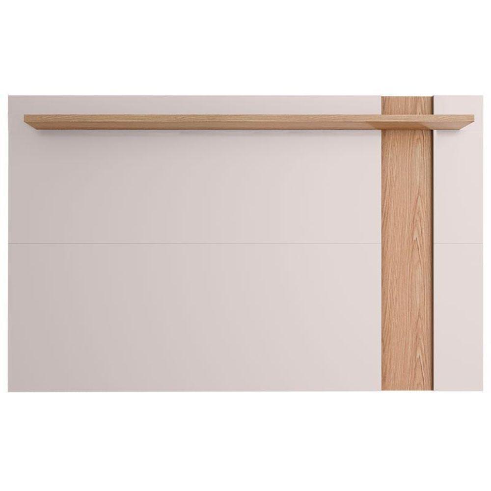 Painel Para Tv Suspenso Extensivo Ambiente Leme Off White Matte Freijó - Colibri - 1