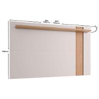 Painel Para Tv Suspenso Extensivo Ambiente Leme Off White Matte Freijó - Colibri