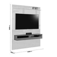Painel Para Tv Até 50 Polegadas Off White E Naturale 120cm