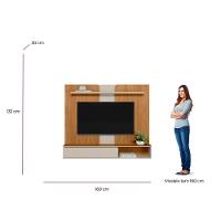 Painel Home Suspenso Para Tv Até 65 Polegadas 1 Porta Friburgo Nature E Off White - 6