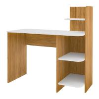 Escrivaninha 111,5Cm Com Prateleiras Multimóveis Cr25206 Carvalho/Branca Carvalho/Branco - 7