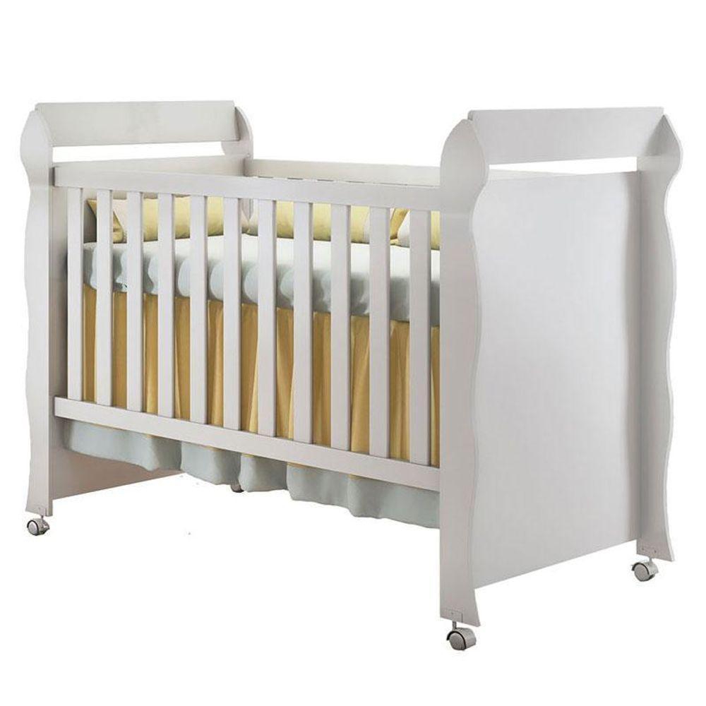 Quarto De Bebê Mariah 3p Com Berço Mirelle Branco Brilho - Carolina - 2