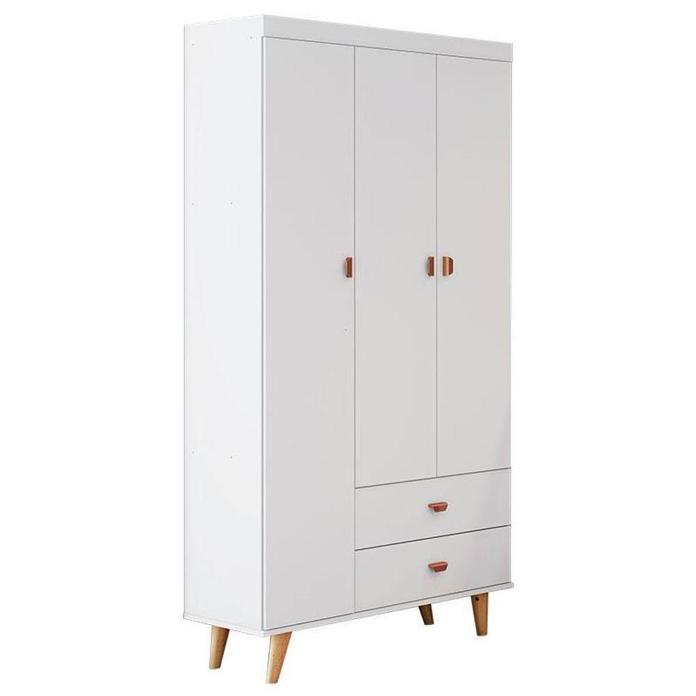 Quarto De Bebê Duda Com Berço Americano Ludmila Branco Acetinado Bétula E Colchão Ortobom - Carolina - 8