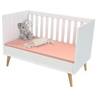 Quarto De Bebê Duda Com Berço Americano Ludmila Branco Acetinado Bétula E Colchão Ortobom - Carolina