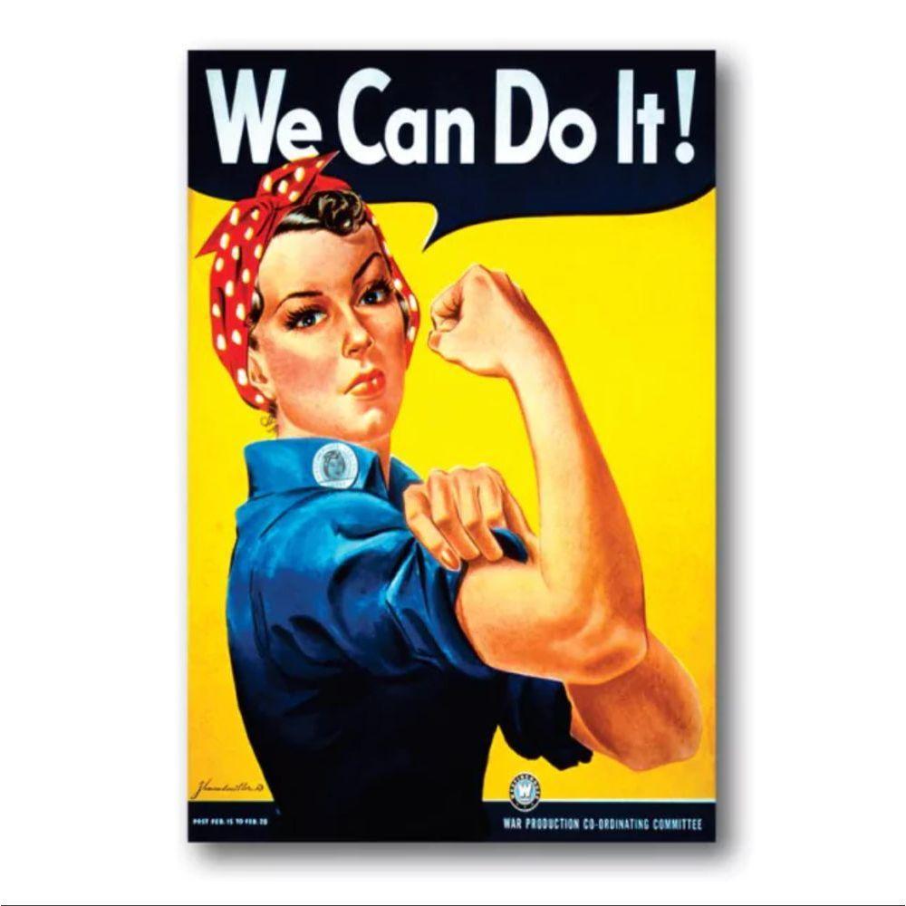 Placa Decorativa Nós Podemos We Can Do It Frase Mdf 20x30 Cm - 1