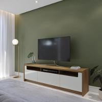 Rack Para Tv Até 75 Polegadas 3 Portas Oslo Off White E Freijó 180cm - 7