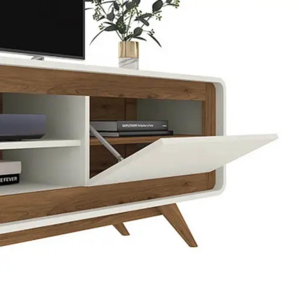 Rack Para Tv Até 50 Polegadas 2 Portas Channel Nature E Off White 150cm - 2