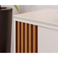 Rack Para Tv Até 60 Polegadas 1 Porta Otawa Freijó E Off White 160cm