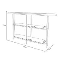 Rack Bancada Rivera 1.3 Com Aparador Infinity Castanho Off White – Hb Móveis - 5