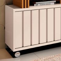 Rack Bancada Para Sala Rivera 1.3 Off White Cinamomo – Hb Móveis - 3