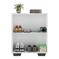 Sapateira 2 Portas Com Espelho Nina Multimóveis V6013 Branca/Preta Branco/Preto - 3