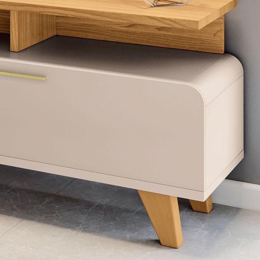 Rack Bancada Para Sala Essenza 2.0 Off White Cinamomo – Hb Móveis - 3