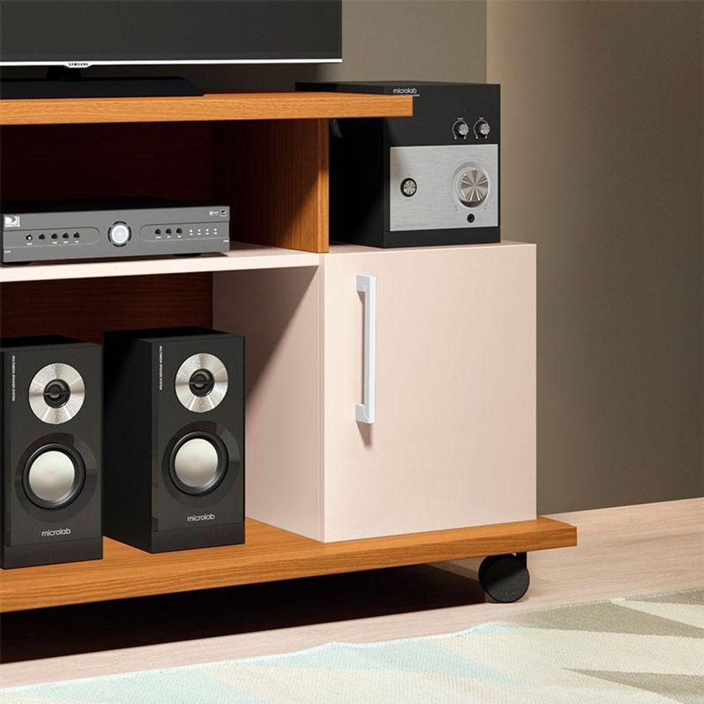 Rack Ambiente Smart Cinamomo Off White – Hb Móveis - 4