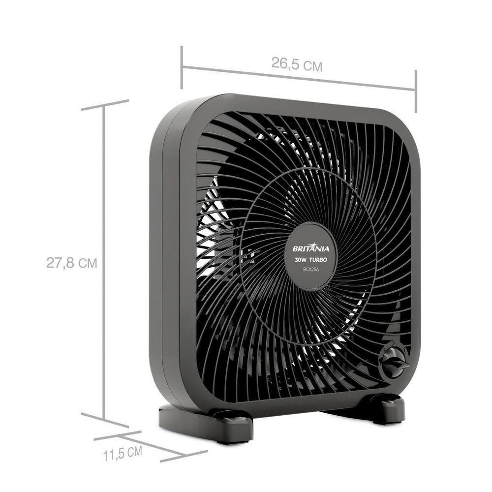 Ventilador Circulador Britânia 30W 3 Velocidades BCA25A 110V - 3