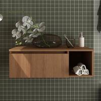 Gabinete Banheiro Suspenso 80Cm Multimóveis Vcr10081 Amêndoa Amêndoa - 2