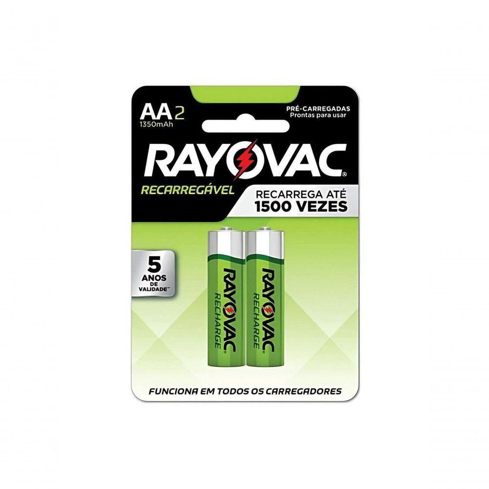 Pilha Recarregavel Rayovac Aa Com 2 Unidades - 1