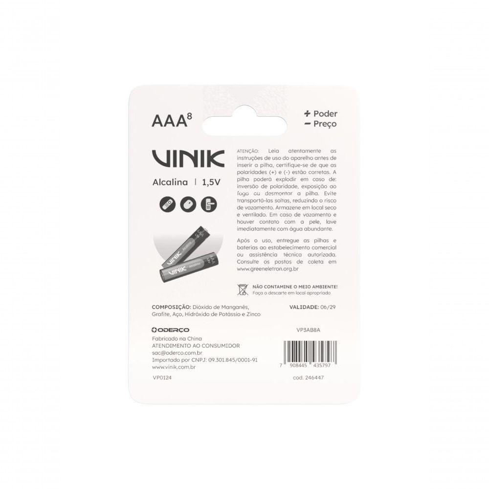 Pilha Alcalina Aaa C-8 1.5v - Vp3ab8a - 6