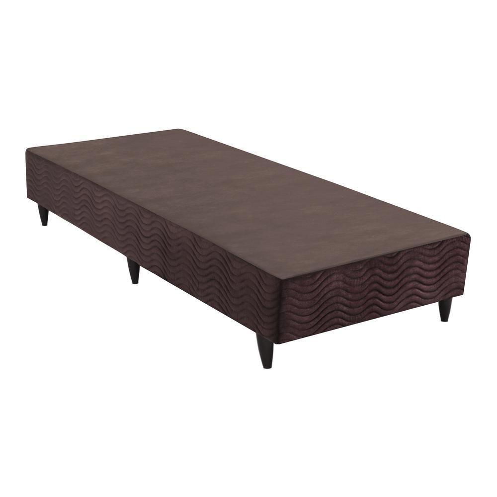 Base Camurça Marrom Solteiro (88X188X30) Ortobom - 1