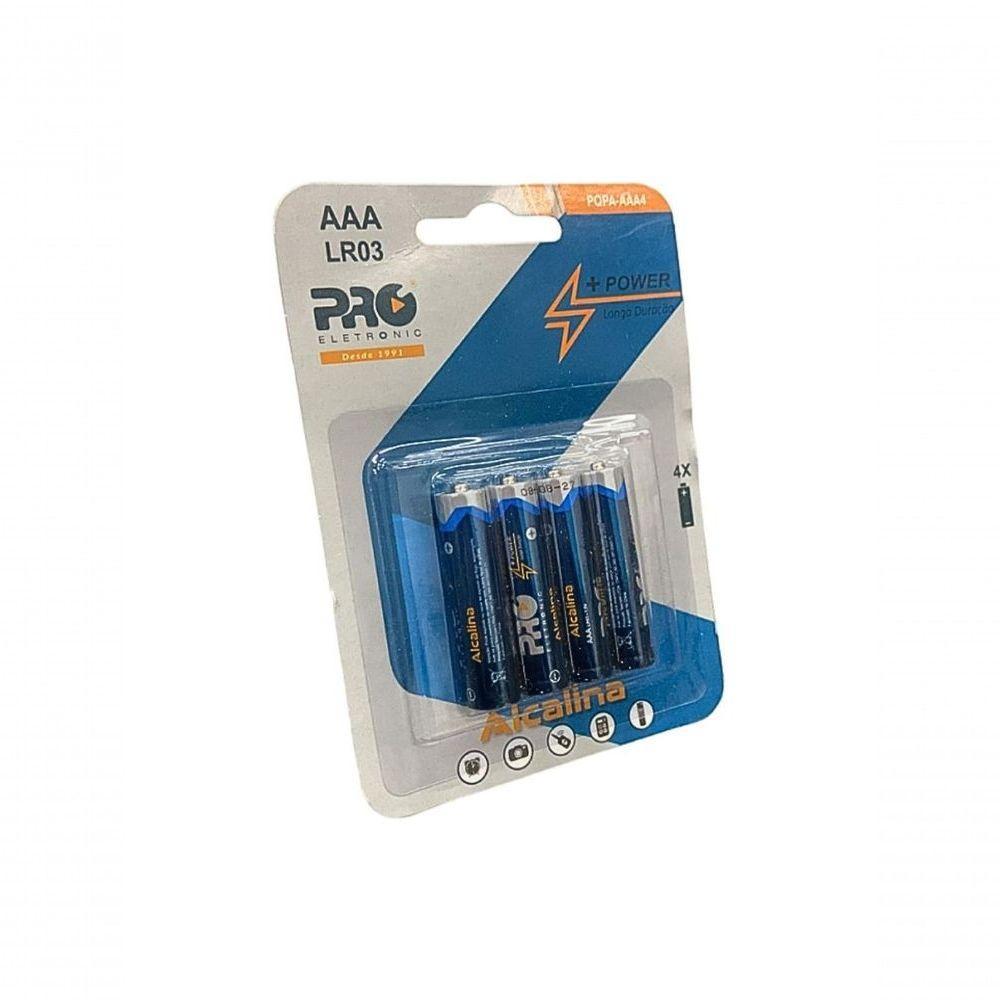Pilha Alcalina Aaa Proeletronic Pqpa-aaa4 (lr03) Com 4... - 1