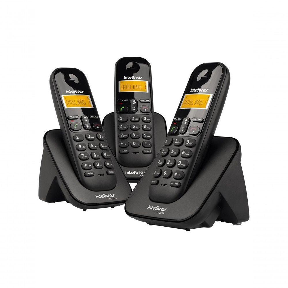 Telefone Sem Fio Intelbras Ts3113 Base E 2 Ramais Dect 6.0 Preto - 2
