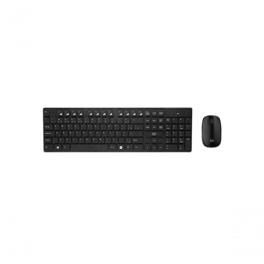 Combo Teclado + Mouse Multilaser Sem Fio 1200dpi - Tc251 - 1