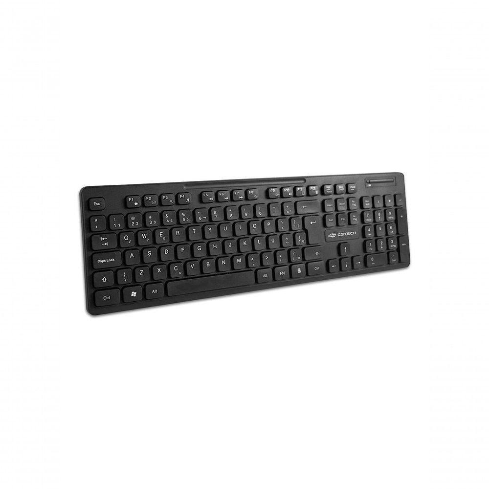Kit Teclado + Mouse Sem Fio C3tech K-w20bk - 3