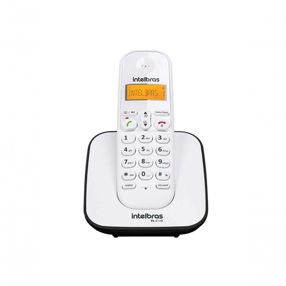 Telefone Sem Fio Intelbras Ts3110 Preto E Branco - 1