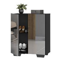 Sapateira 2 Portas Com Espelho Nina Multimóveis V6013 Preta Preto - 1