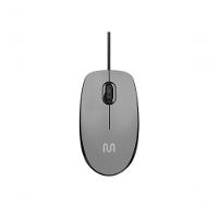Mouse Com Fio Mf400 Clique Silencioso Conexão Usb 1200dpi Cabo De 180cm 3 Botões - Cinza - Mo387 - 1