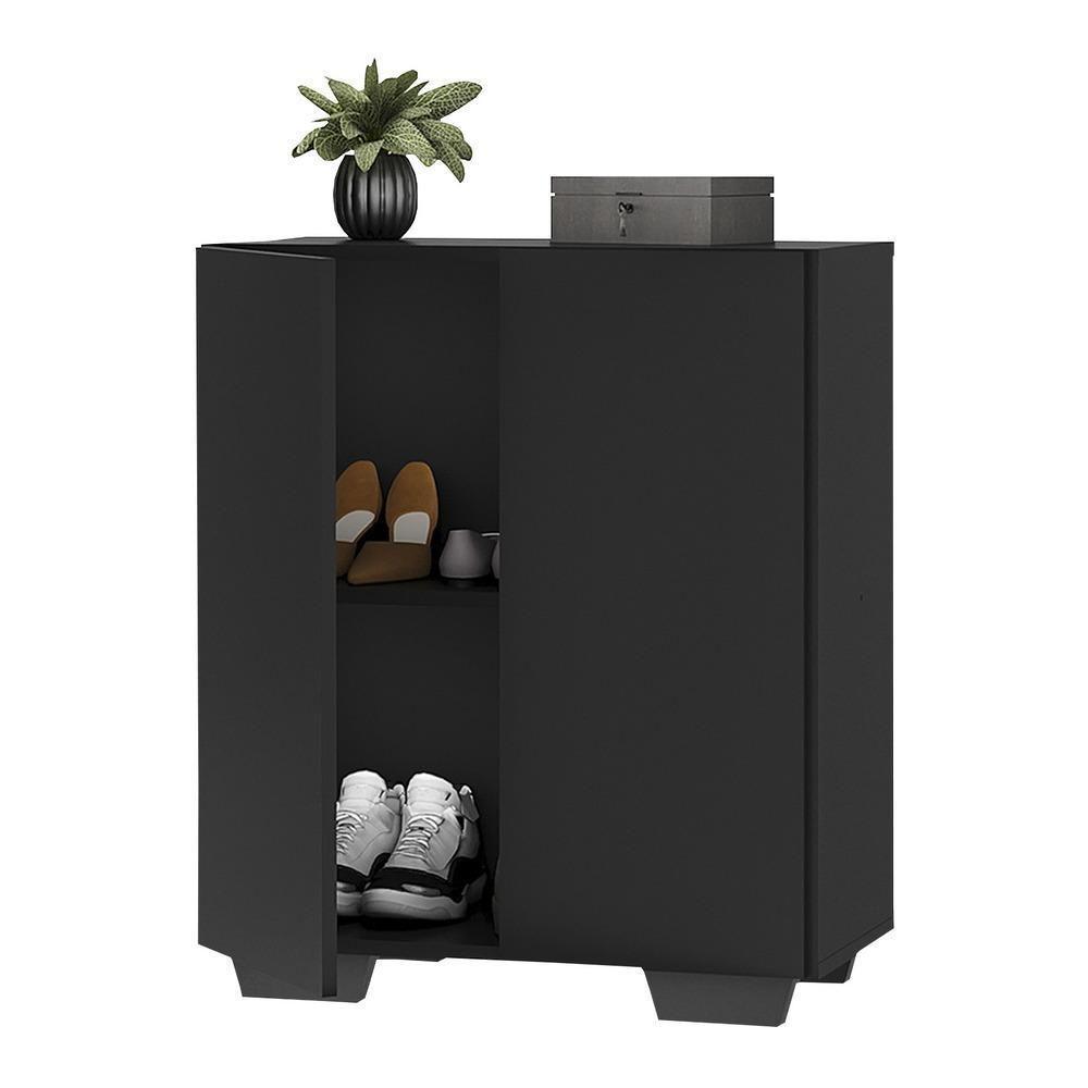 Sapateira 2 Portas Nina Multimóveis V6010 Preta Preto - 1