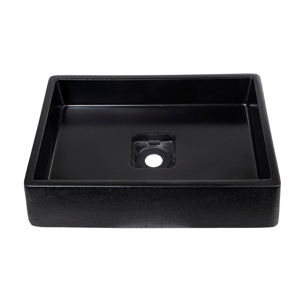 Cuba Oregon Cimento Com Torneira Inox Black E Válvula Oculta Preto - 5