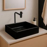 Cuba Oregon Cimento Com Torneira Inox Black E Válvula Oculta Preto - 2