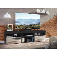 Rack Tv 65" Com Espelho 2 Portas Paris Multimóveis V3329 Preto Preto - 2