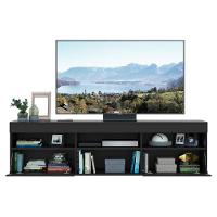 Rack Tv 65" Com Espelho 2 Portas Paris Multimóveis V3329 Preto Preto