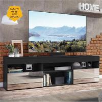 Rack Tv 65" Com Espelho 2 Portas Paris Multimóveis V3329 Preto Preto - 7