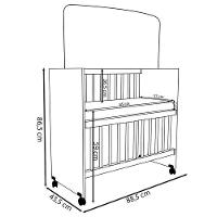 Mini Berço Moisés Alegria Branco Amadeirado Com Colchão ? Veronez - 2