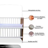 Mini Berço Moisés Alegria Branco Amadeirado Com Colchão ? Veronez