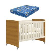 Berço Americano Evolution 4 Em 1 Areia Acetinado Savana Com Colchão Ortobom- Reller - 1