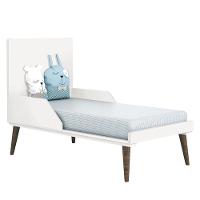 Quarto De Bebê Theo 3 Portas Com 02 Berços Branco Acetinado Com Pés Amadeirados E Colchão ? Reller - 7