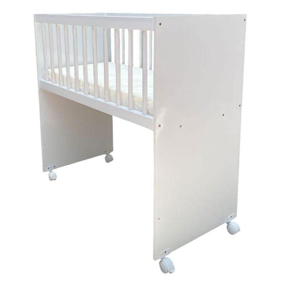 Mini Berço Moisés Alegria Branco Brilho Com Colchão ? Veronez - 2