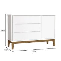 Berço Americano E Cômoda New Classic Branco Com Pés Madeira E Colchão Gazin ? Reller