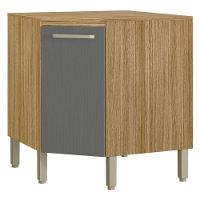 Balcão Para Canto Oblíquo Com Tampo Ametista Freijó Gris - Kits Paraná - 1