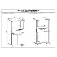Balcão Multiuso Ambiente Duetto Duplo Forno Branco Supremo - Kits Paraná - 4