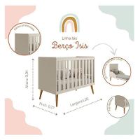 Berço Americano Isis Areia Acetinado - Reller - 3