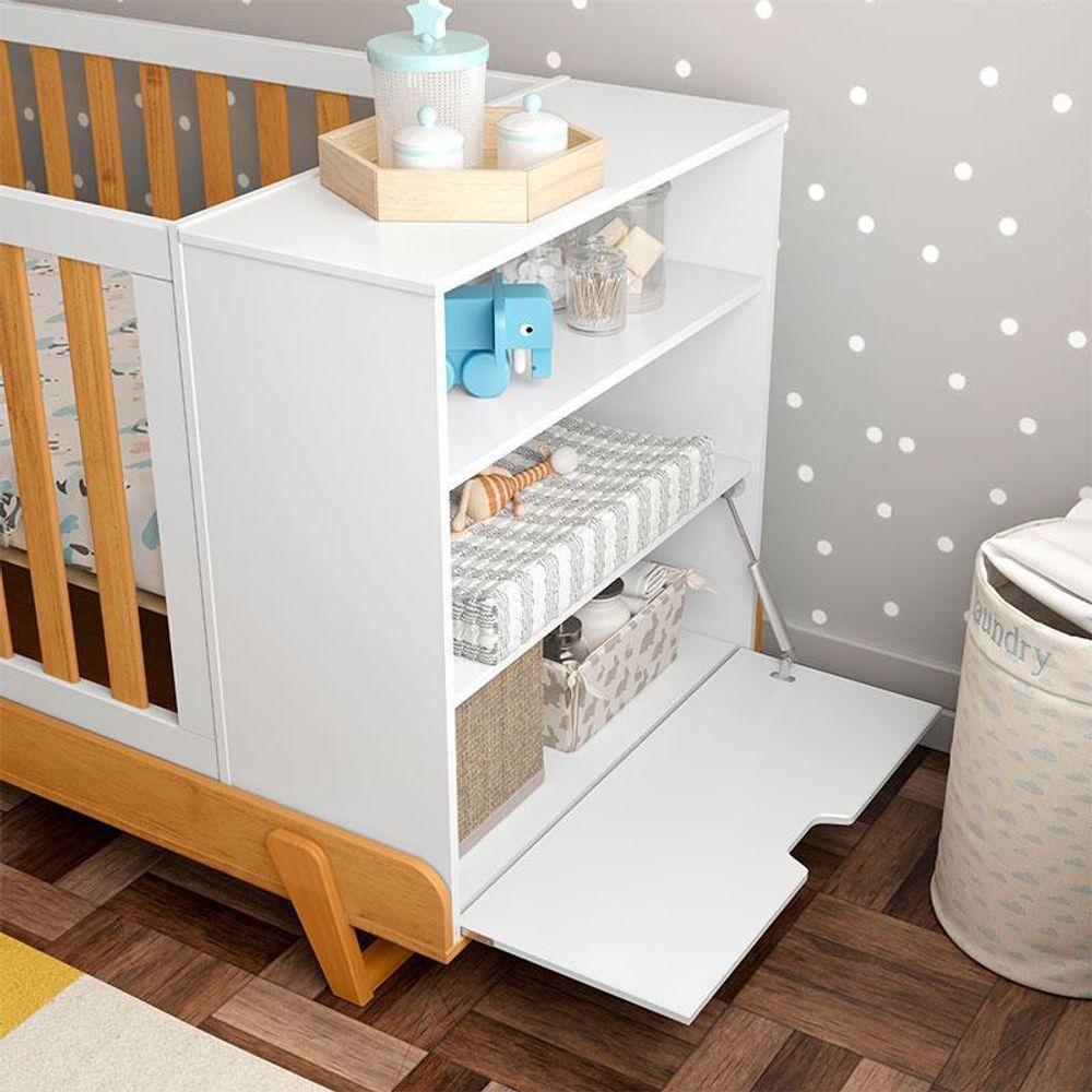 Berço Multifuncional Bkids Branco Freijó Eco Wood Com Colchão - Matic - 4
