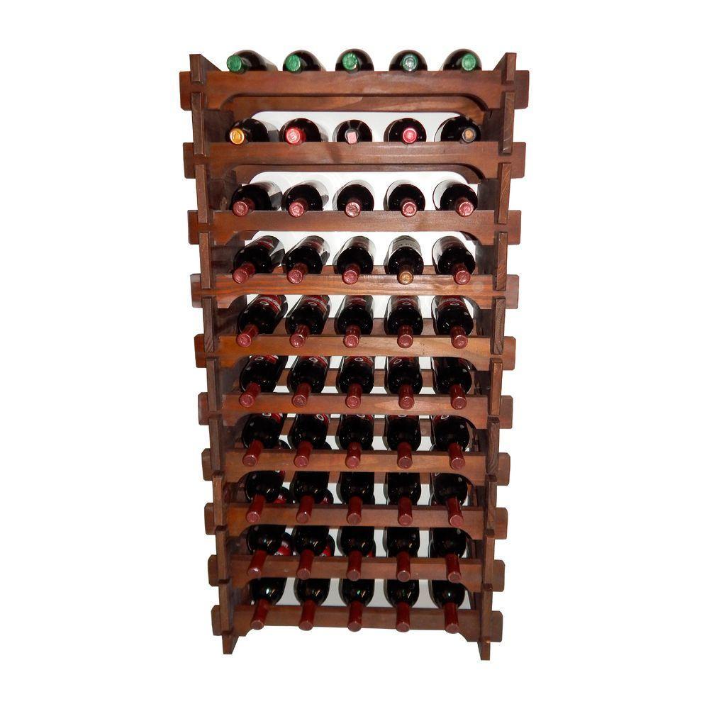 Adega Vinho Madeira 60 Garrafas Cor Imbuia C05 Cevey Adegas E Artesanatos - 1