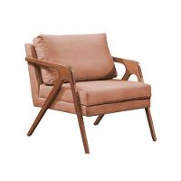 Conj. 2 Mona Com 1 Puff Madeira Maciça Linho Cor:terracota - 2