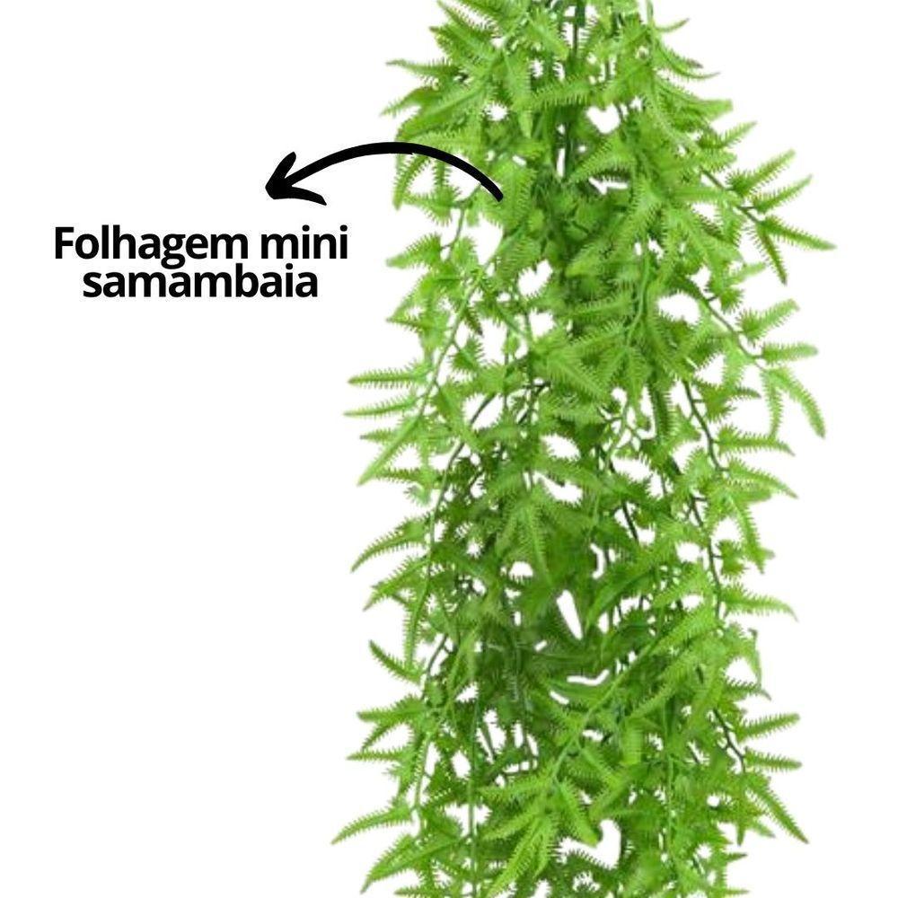 Folhagem Pendente Artificial Mini Samambaia Verde 80cm - Mc Flores - 3