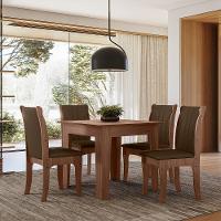 Conjunto Isabel Mesa 0,90 Com 04 Cadeiras Amendoa 04a - 2