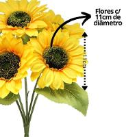 Buquê Girassol 45cm 5 Flores Artificial Premium - Mc Flores - 5